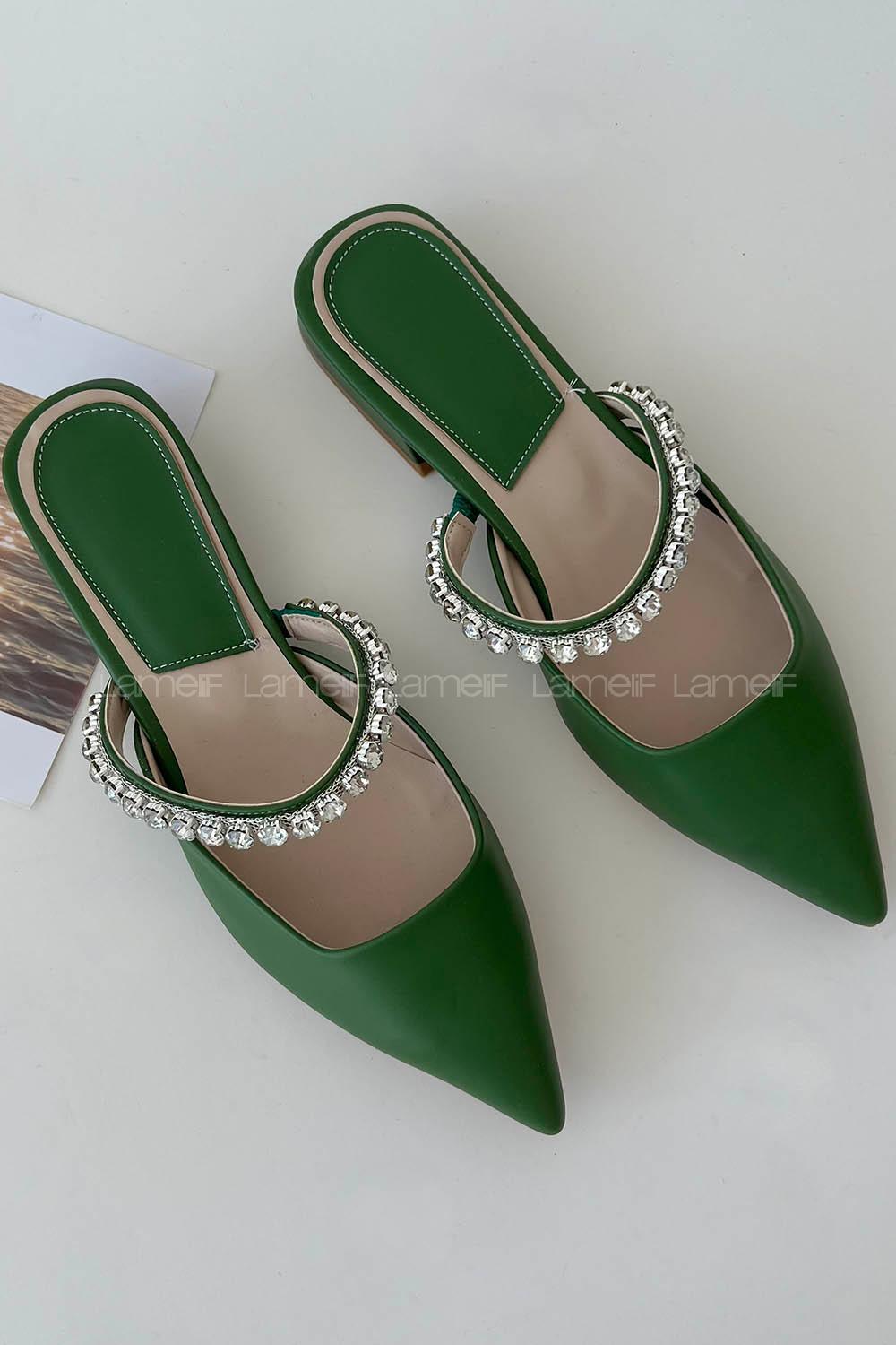 Green Heeled Shoes