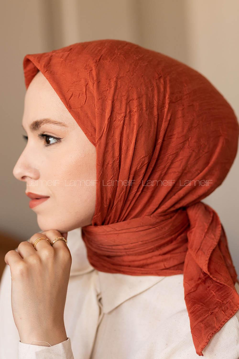 Modalamelif Bambu Eşarp Açık Kiremit