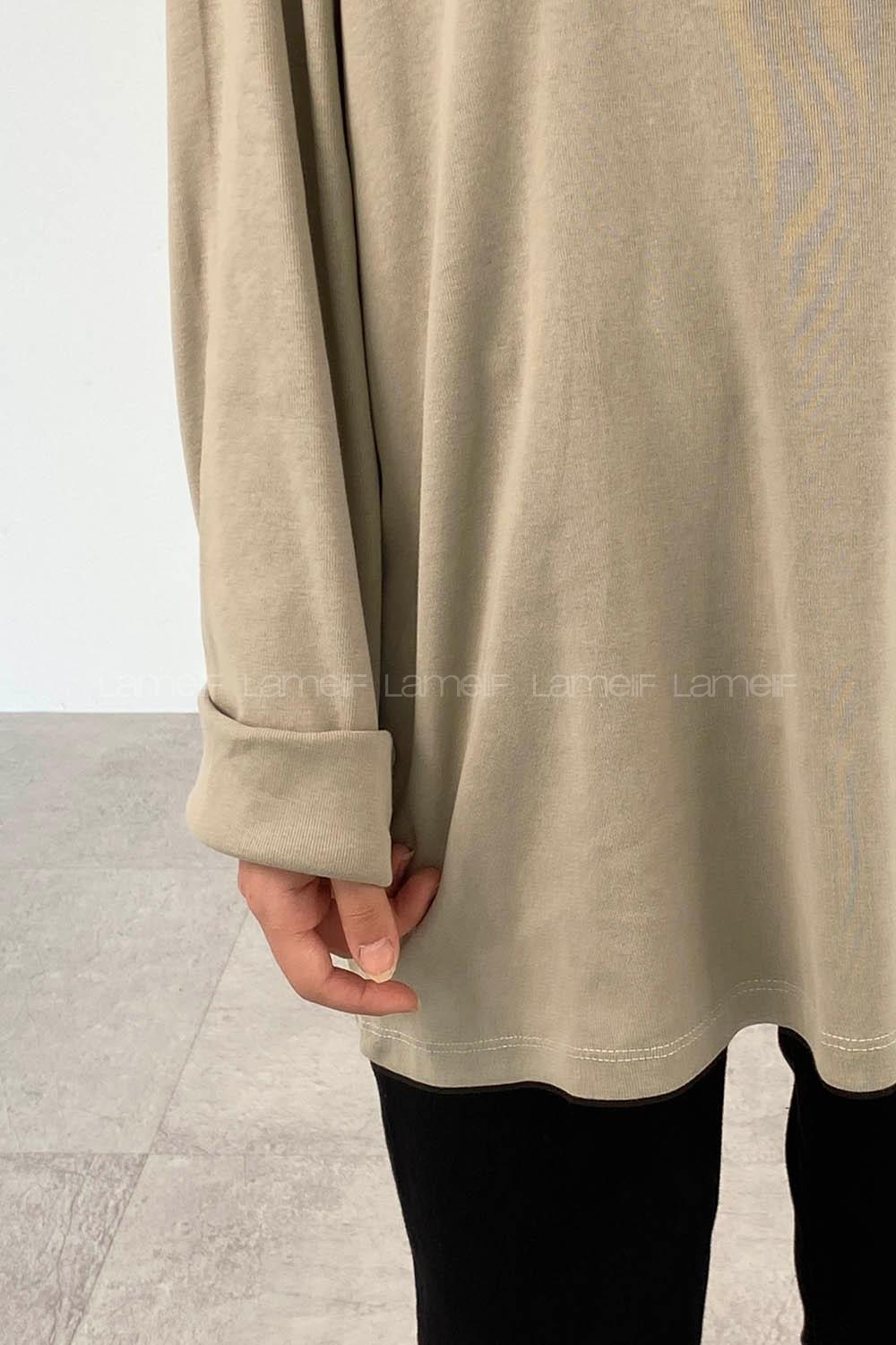 Mint Green Crew Neck Long Arm Unprinted Sweatshirt