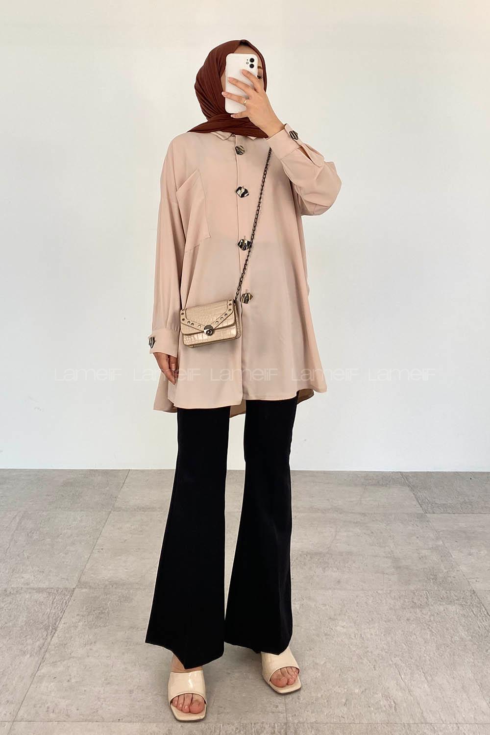 Modalamelif Tek Cepli Ayrobin Gömlek Taş