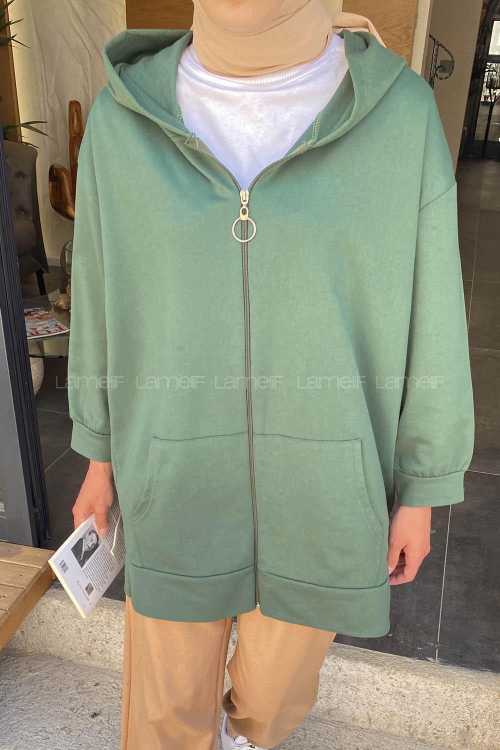 Khaki V Neck Long Arm Knitwear Cardigan