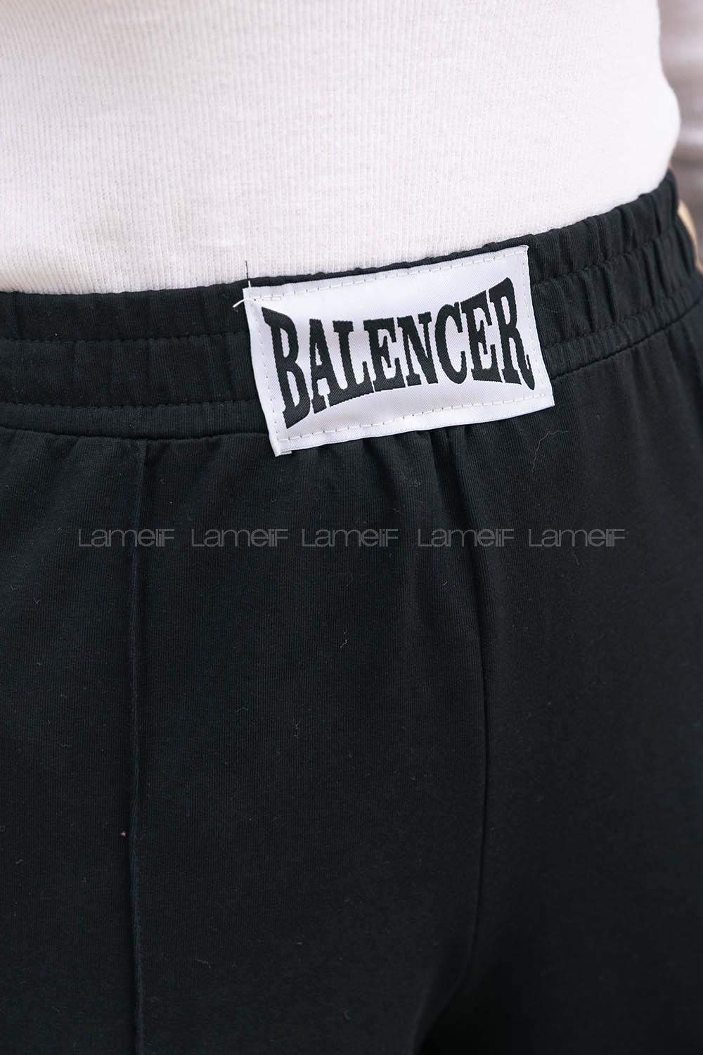 Lamelif Balancer Armalı Çımalı Eşofman Altı Siyah