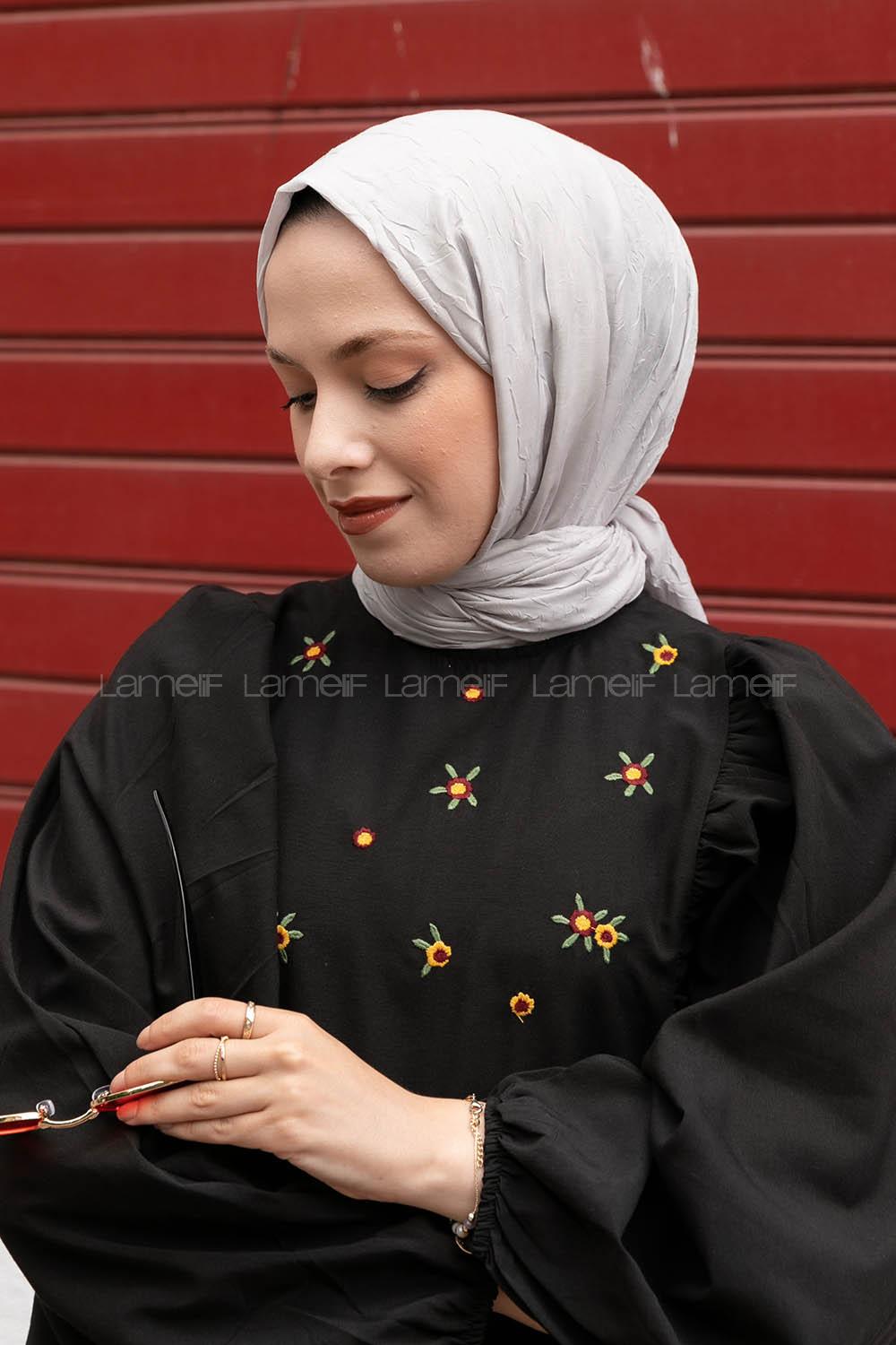 Lamelif Bambu Şal Açık Gri