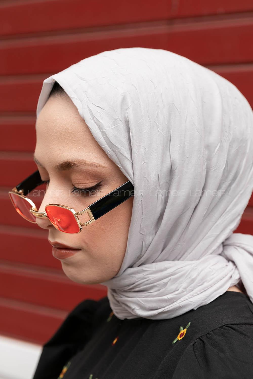 Lamelif Bambu Şal Açık Gri