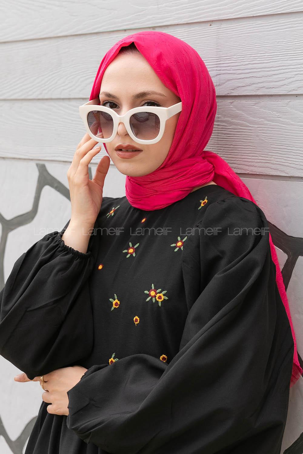 Lamelif Bambu Şal Fuşya