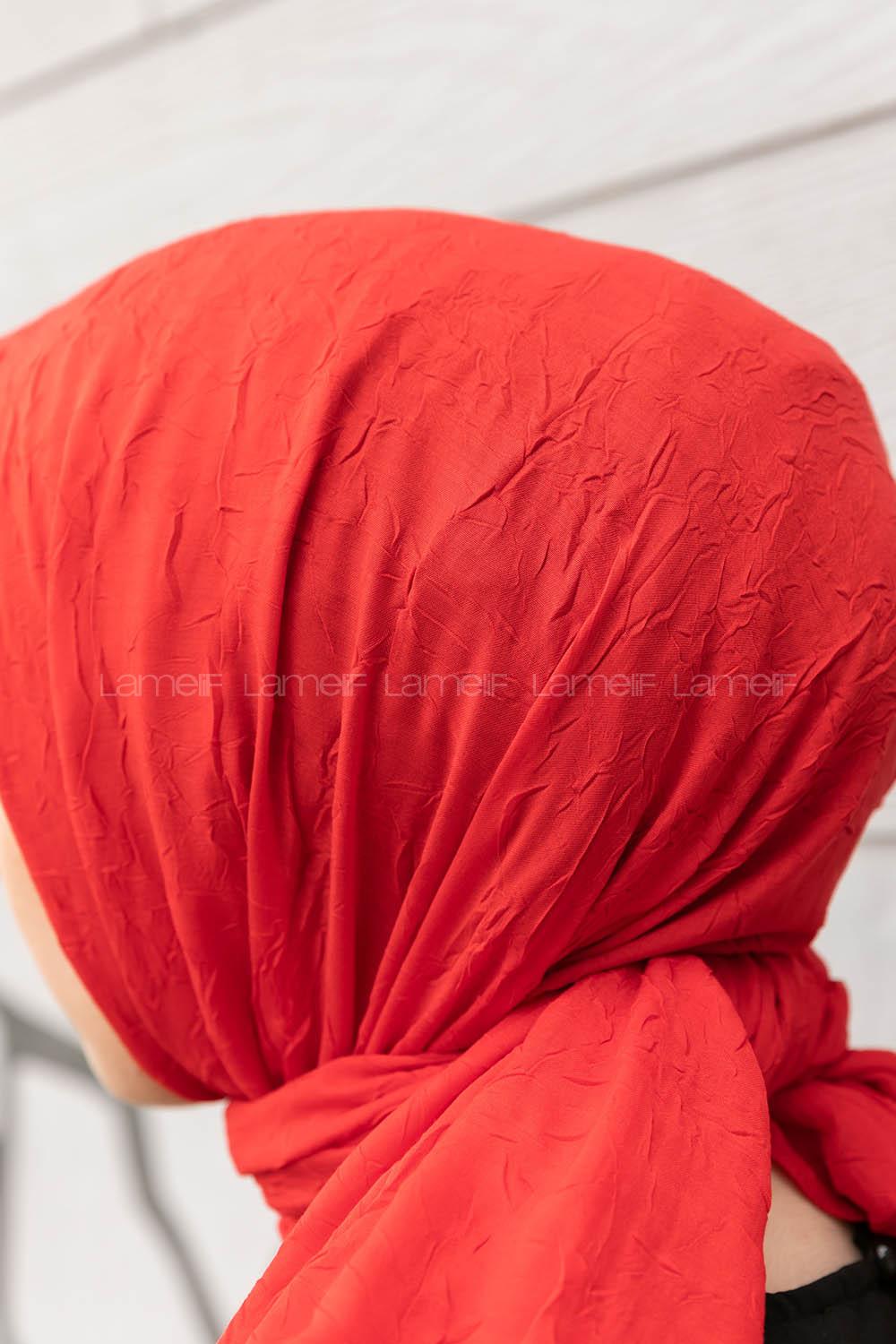 Lamelif Bambu Şal Kırmızı