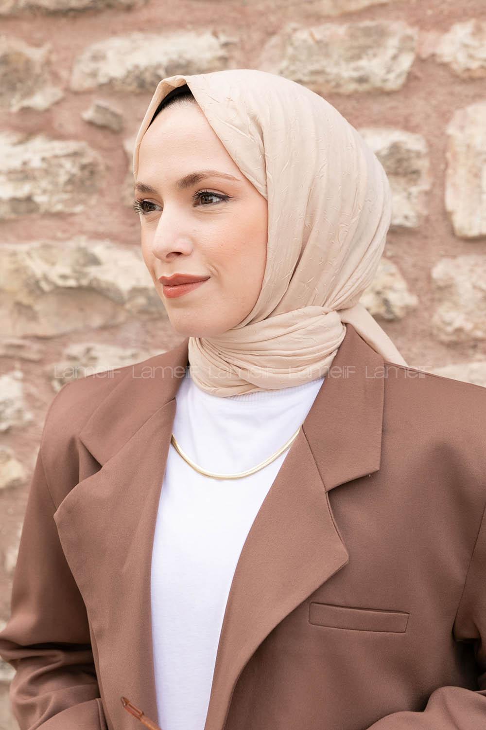 Lamelif Bambu Şal Bej