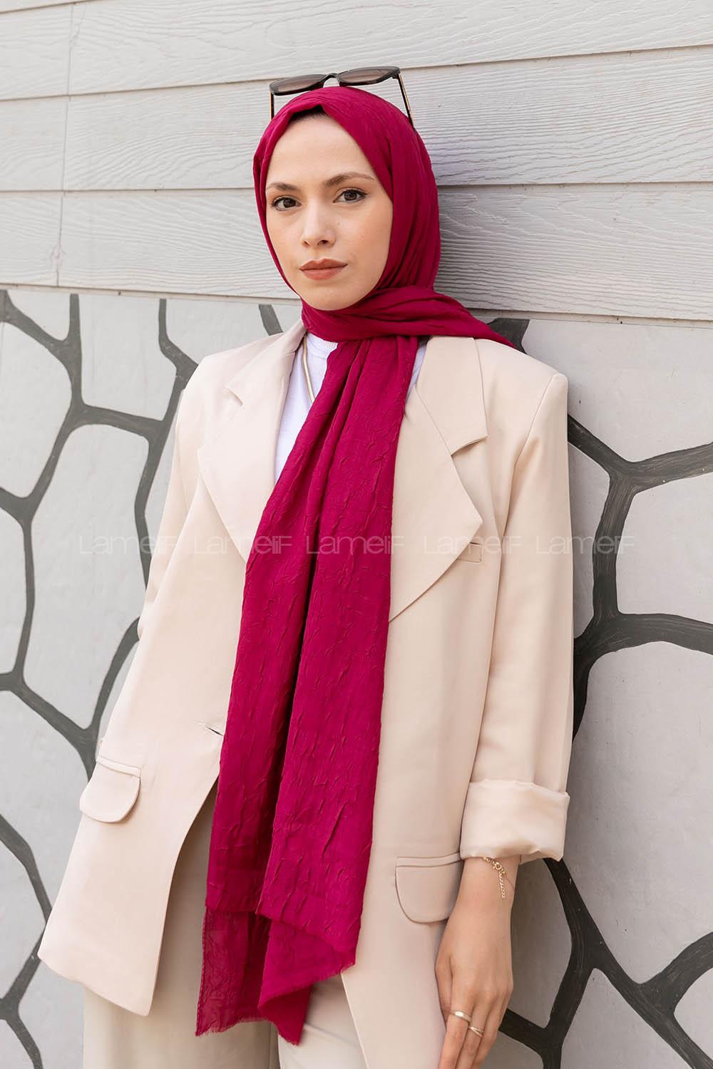 Modalamelif Bambu Şal Vişne