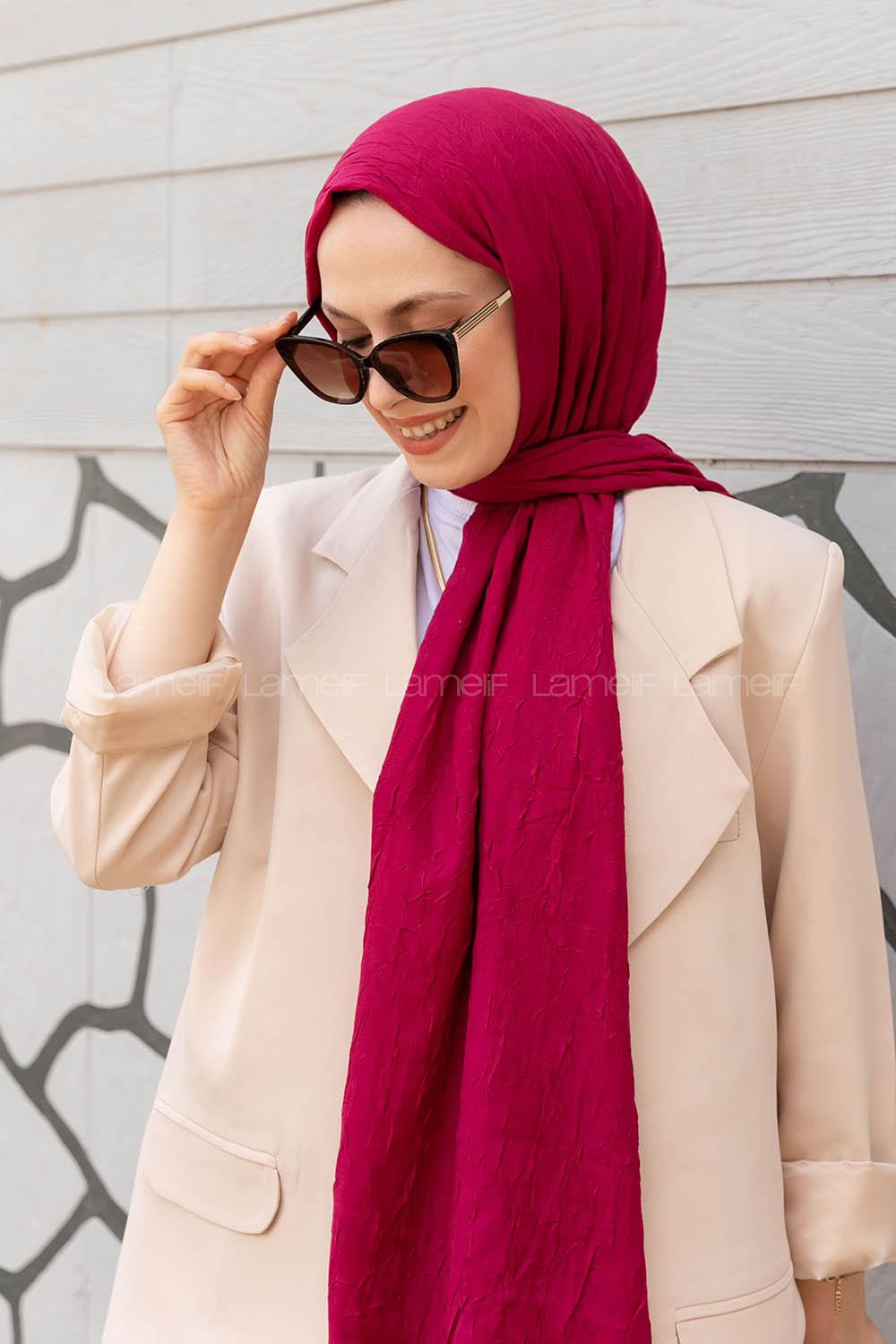 Modalamelif Bambu Şal Vişne