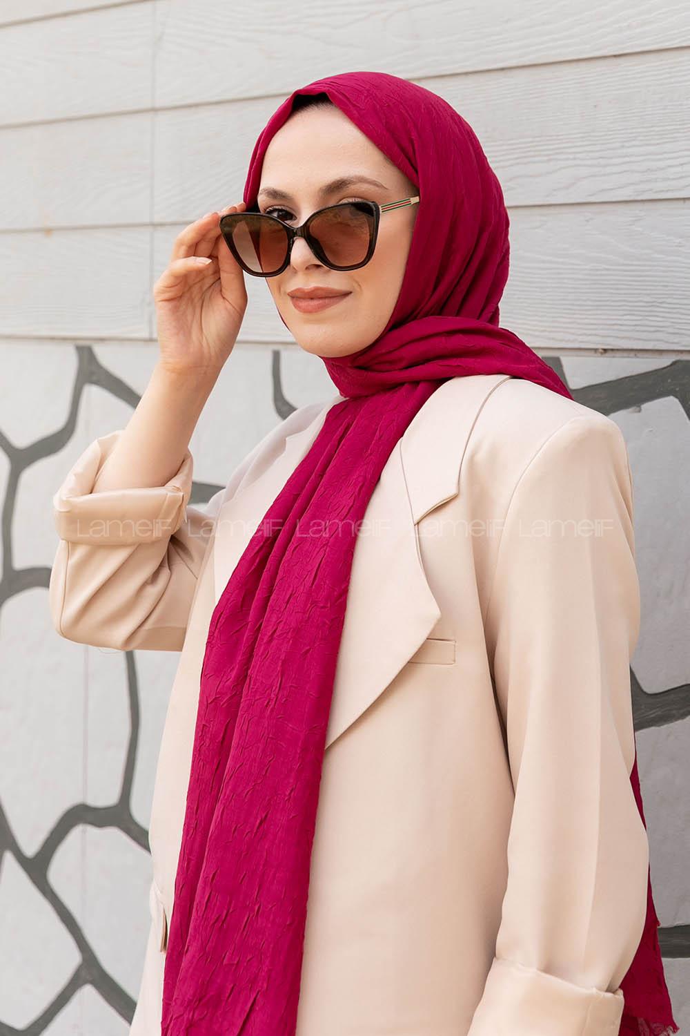 Modalamelif Bambu Şal Vişne