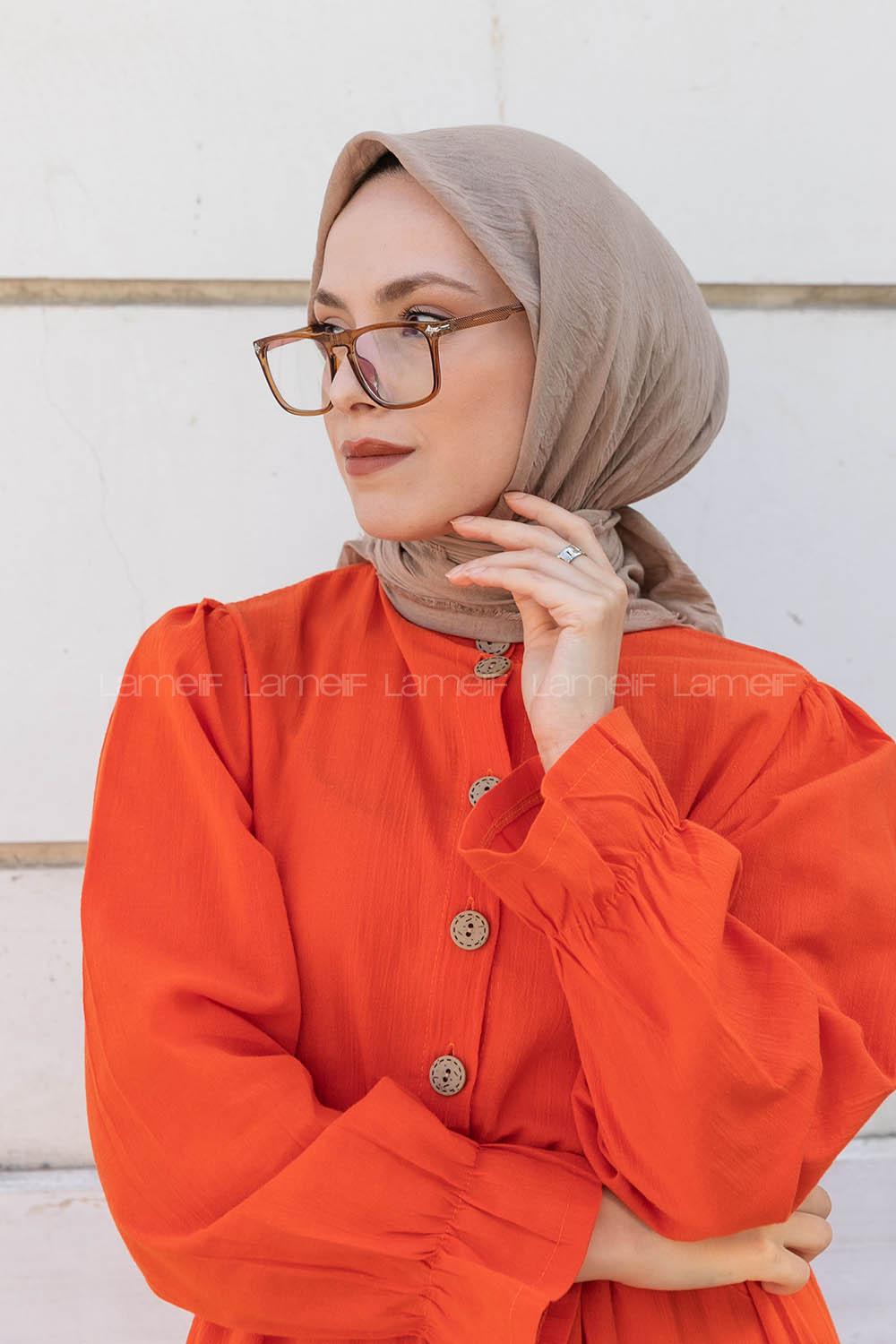 Modalamelif Ayrobin Pamuk Eşarp Bej