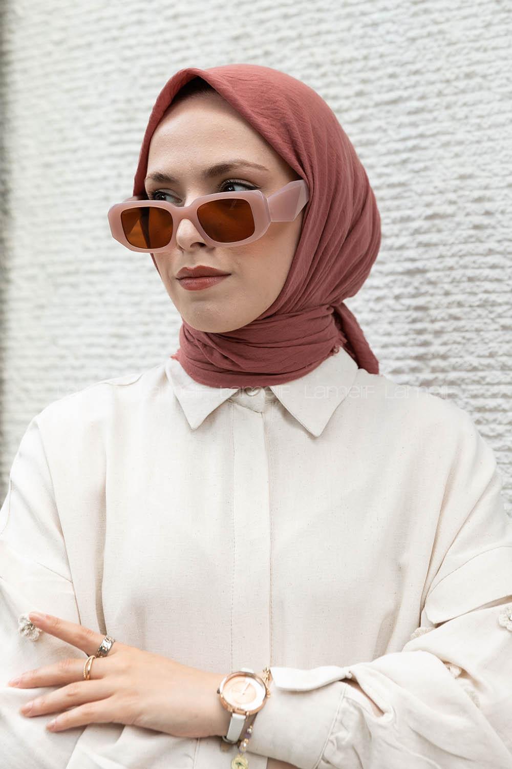 Modalamelif Ayrobin Pamuk Eşarp Gül