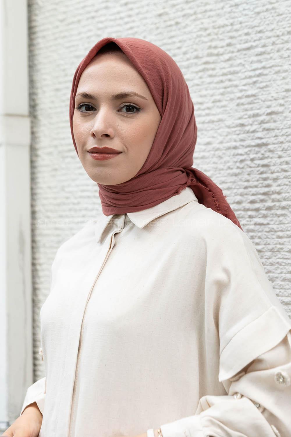 Modalamelif Ayrobin Pamuk Eşarp Gül