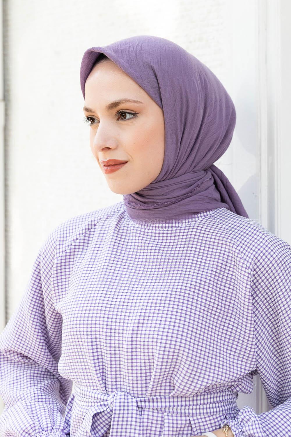 if Ayrobin Pamuk Eşarp Lila