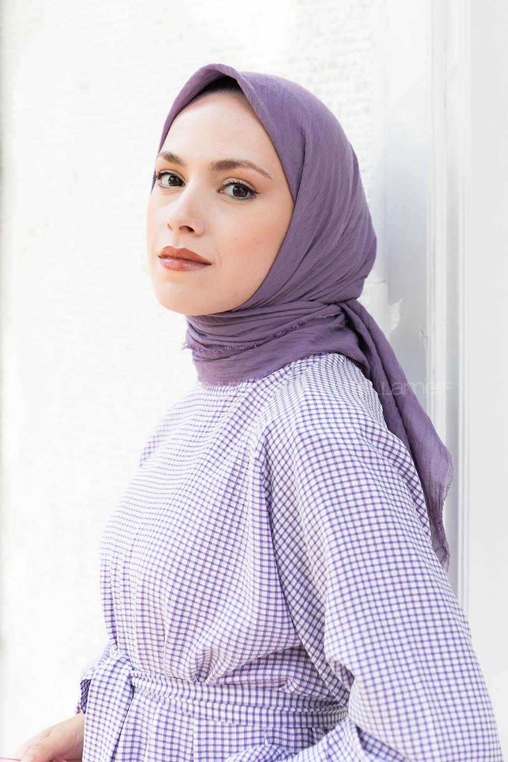 if Ayrobin Pamuk Eşarp Lila