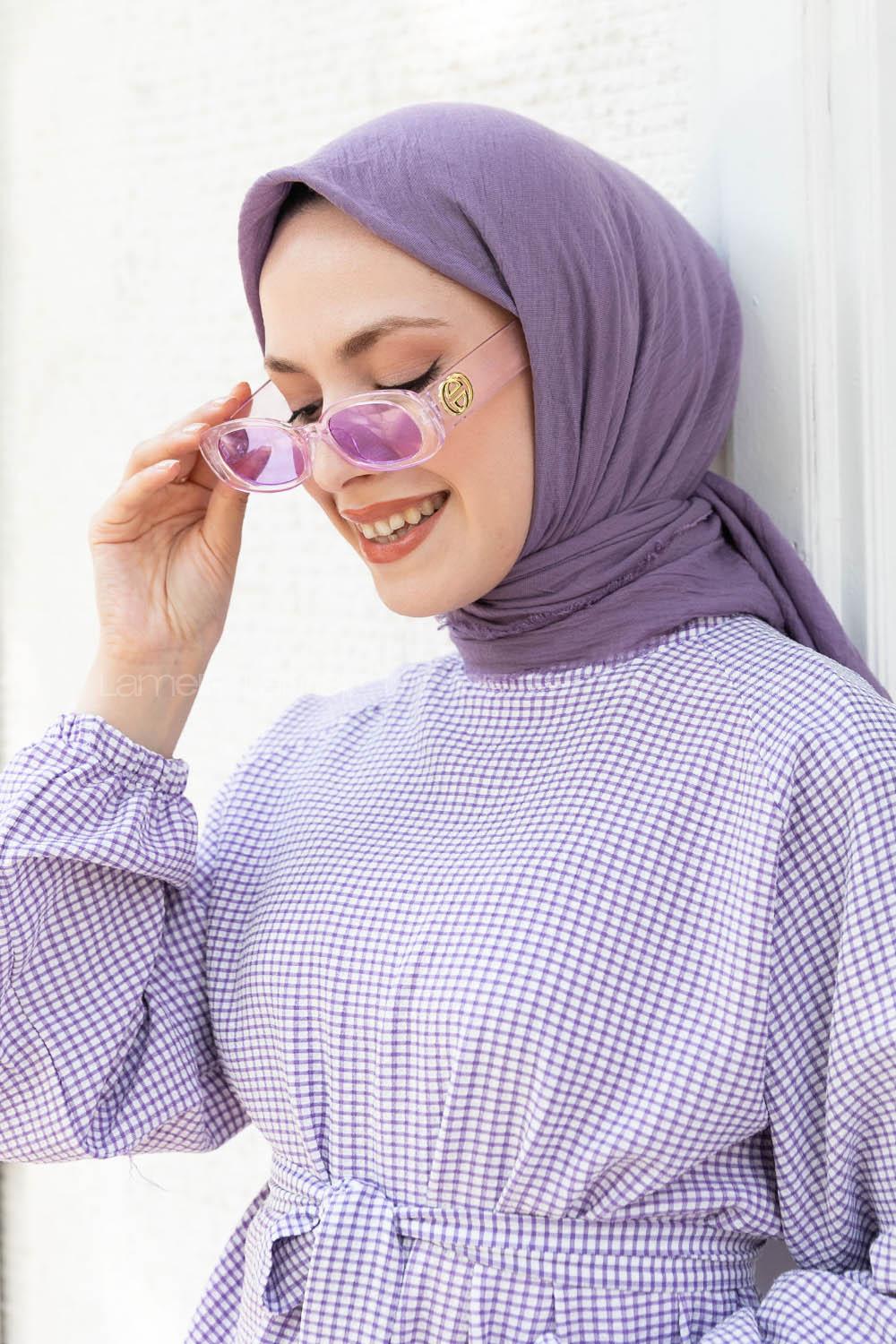 if Ayrobin Pamuk Eşarp Lila