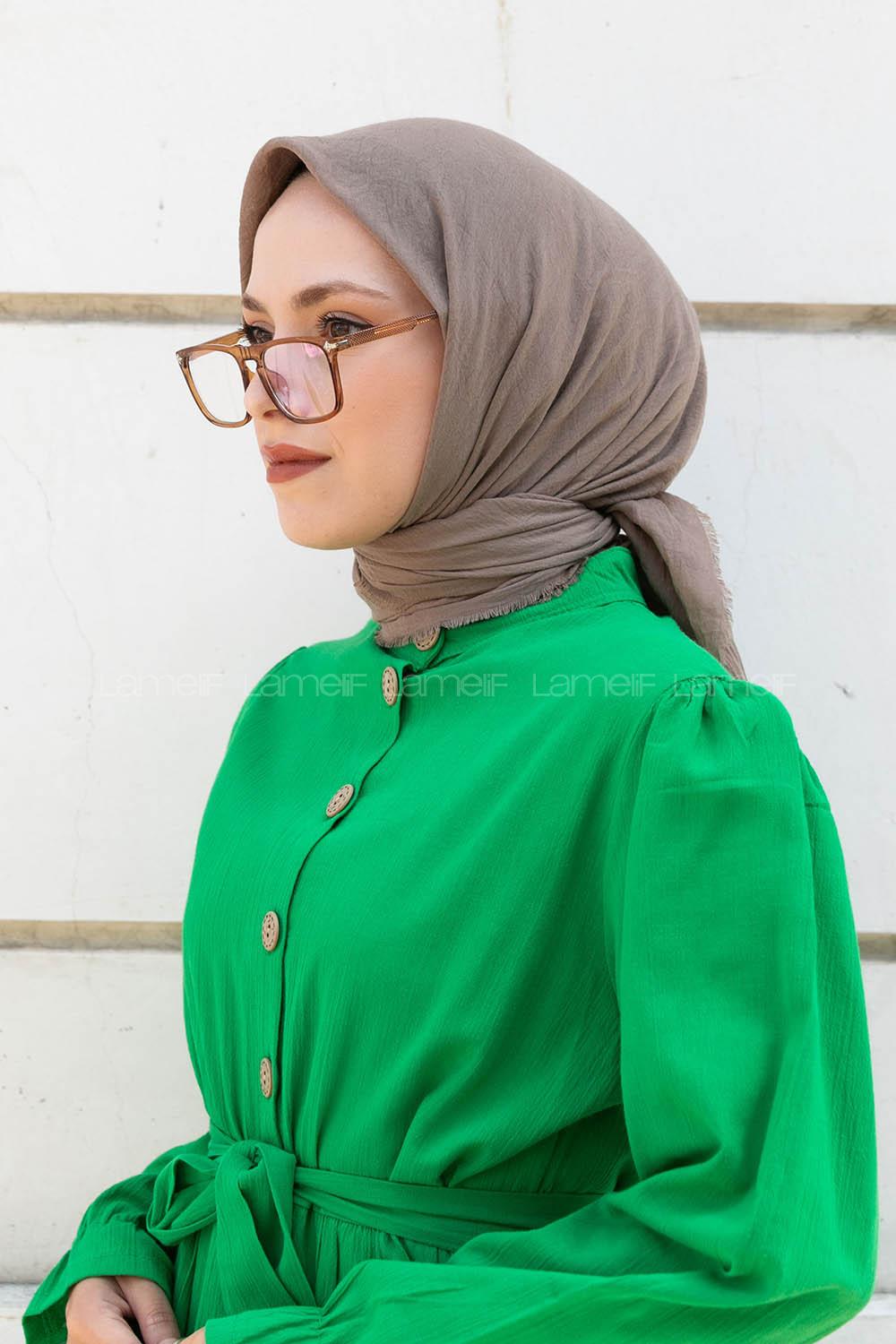 Lamelif Ayrobin Pamuk Eşarp Vizon