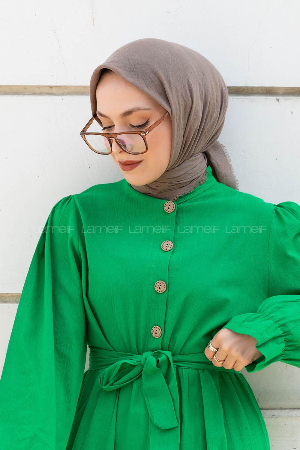 Lamelif Ayrobin Pamuk Eşarp Vizon