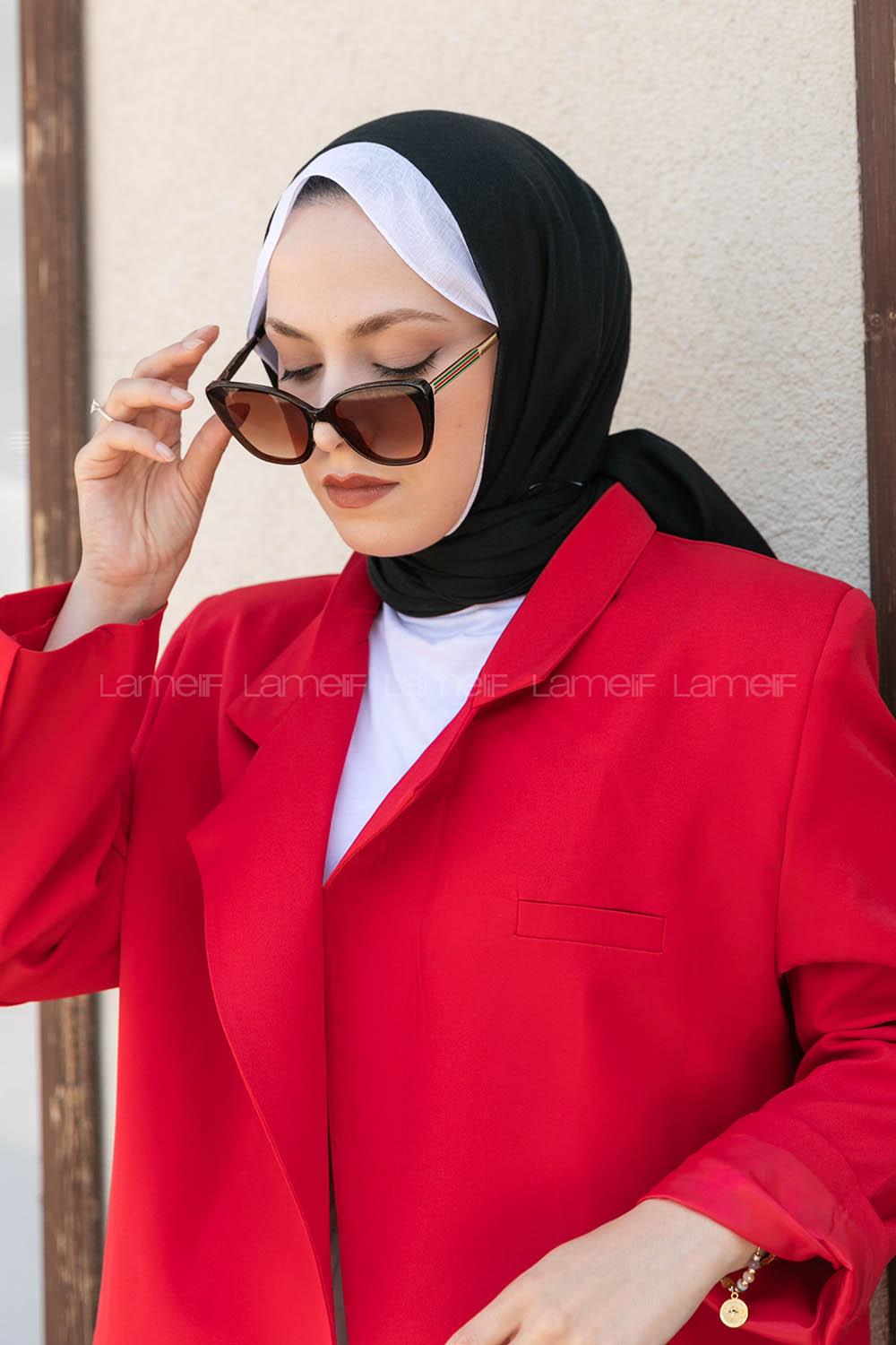 Modalamelif Siyah Beyaz Monogram Şal