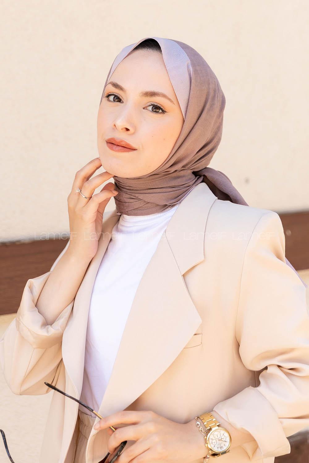 Modalamelif Soft Kahve Monogram Şal