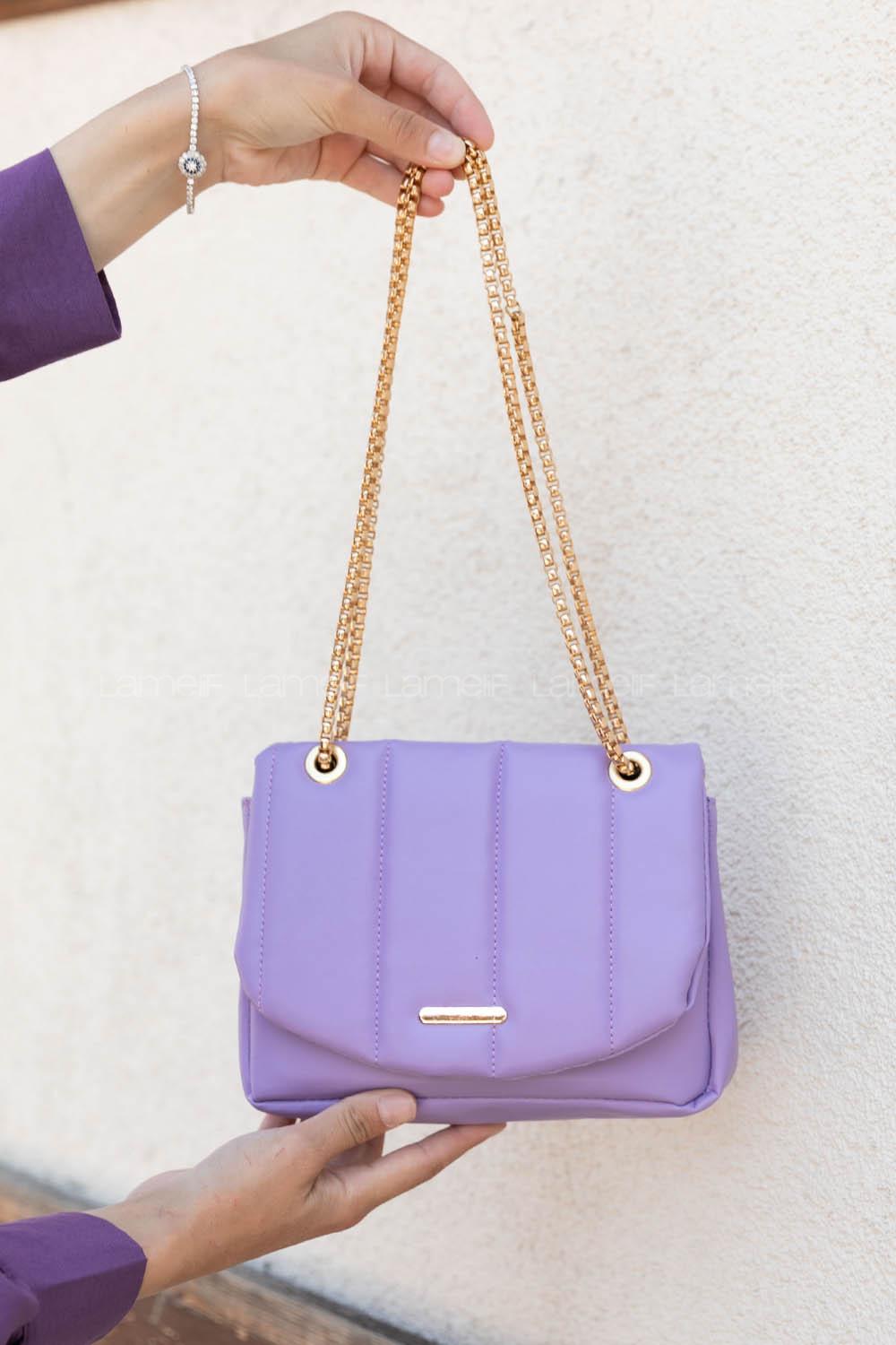 Lilac With Suspenders Skin Hand Bag Bag