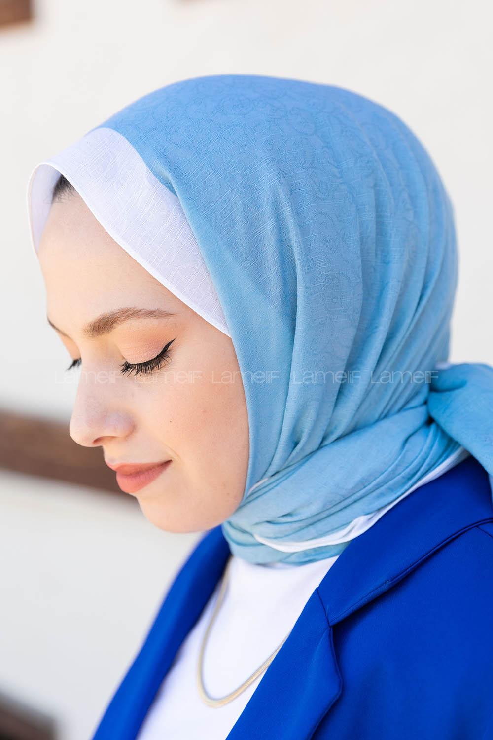 Modalamelif Monogram Şal Turkuaz