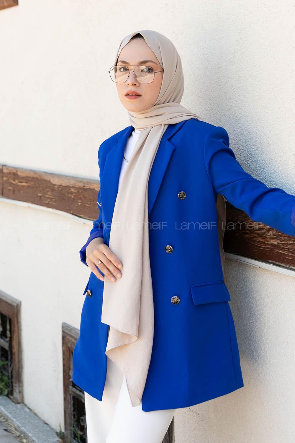 Bone Cotton Fabric Straight Shawl