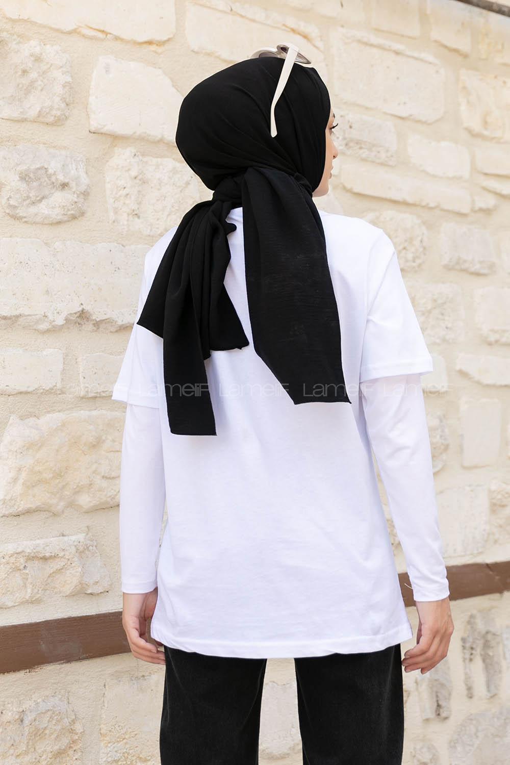 White Crew Neck Short Arm Cotton Printed T-shirt