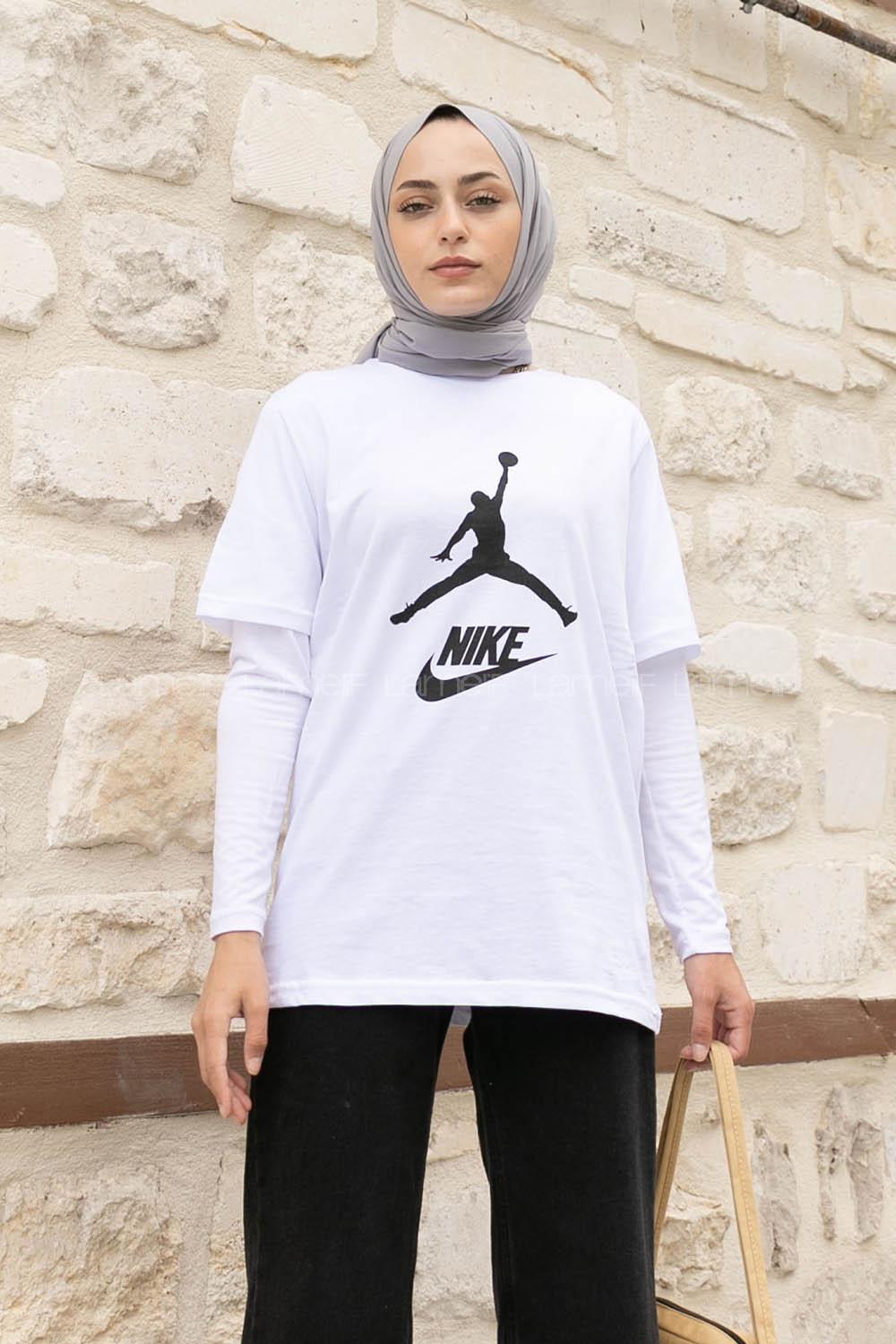 White Crew Neck Short Arm Cotton Printed T-shirt