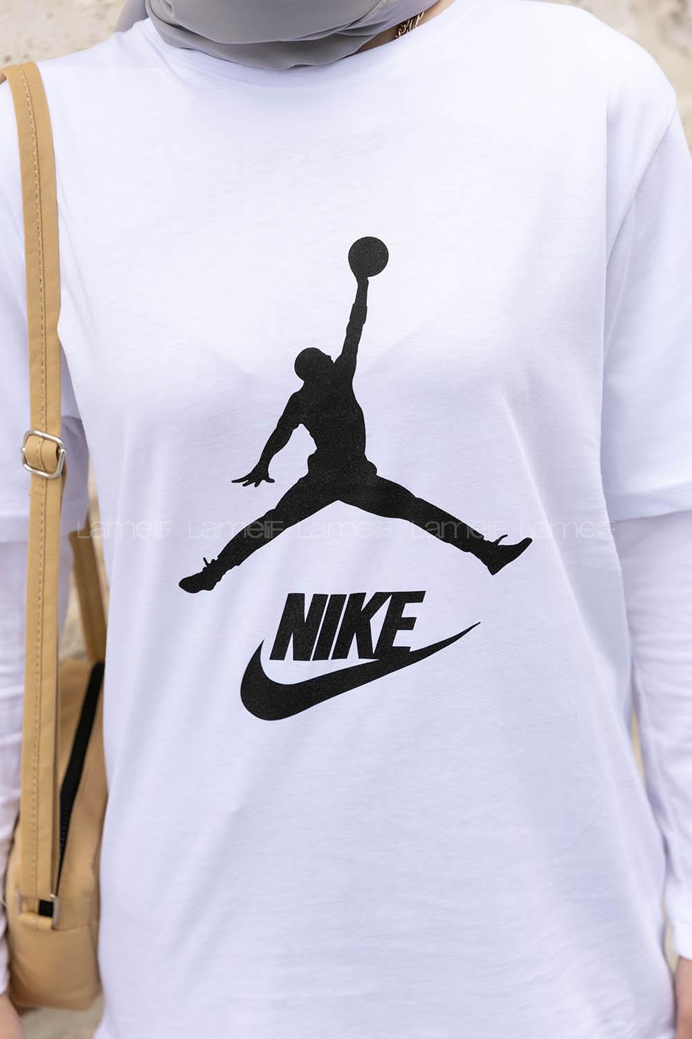 White Crew Neck Short Arm Cotton Printed T-shirt