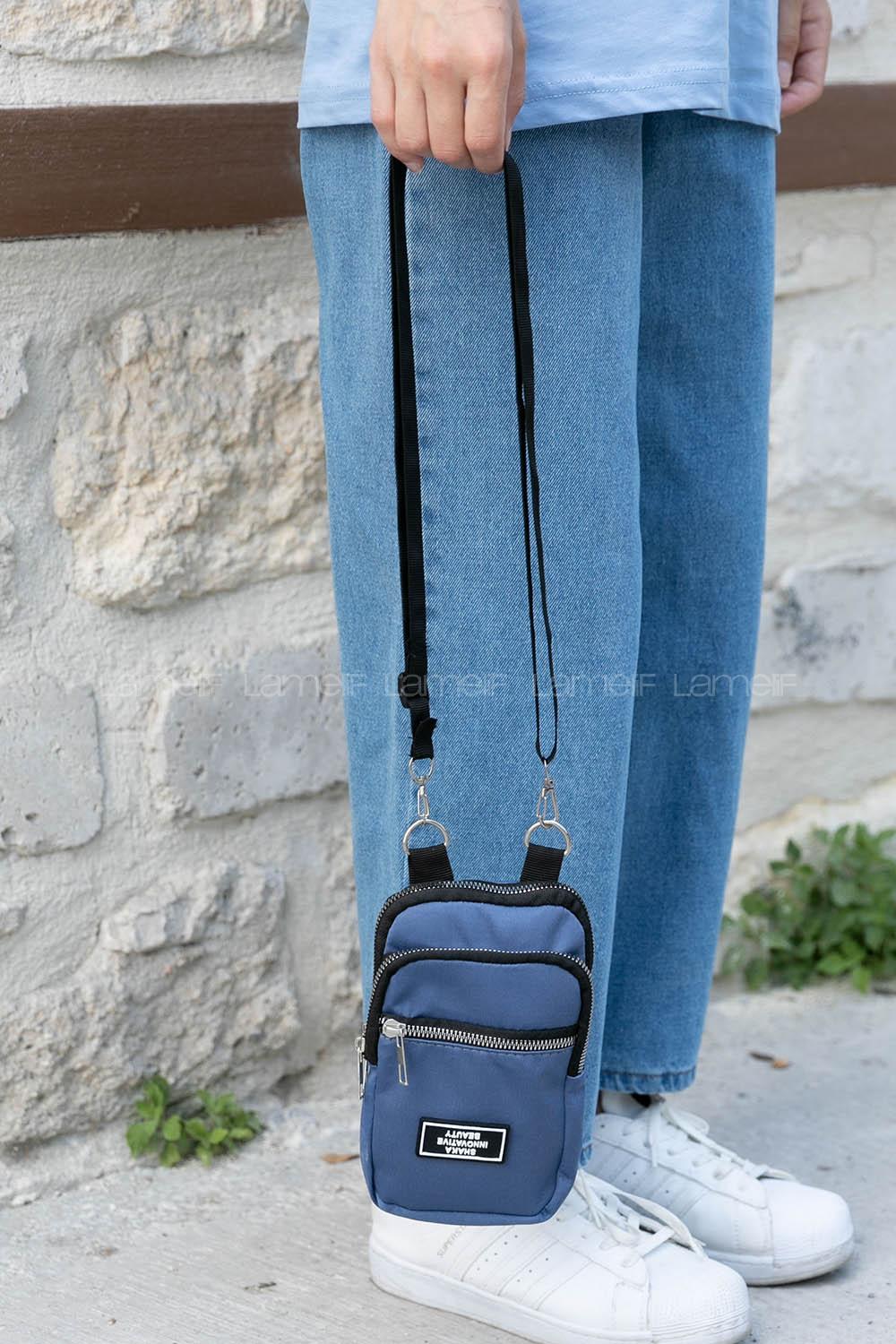 Blue With Suspenders Kumas Hand Bag Bag