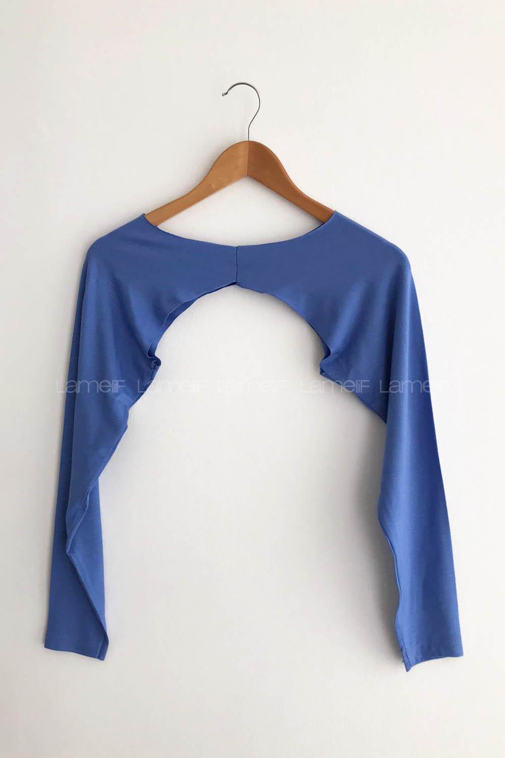 Indigo Medium Crew Neck Long Arm Unprinted Oversleeve