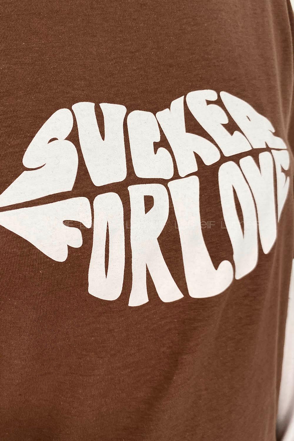 Brown Crew Neck Short Arm Cotton Printed T-shirt