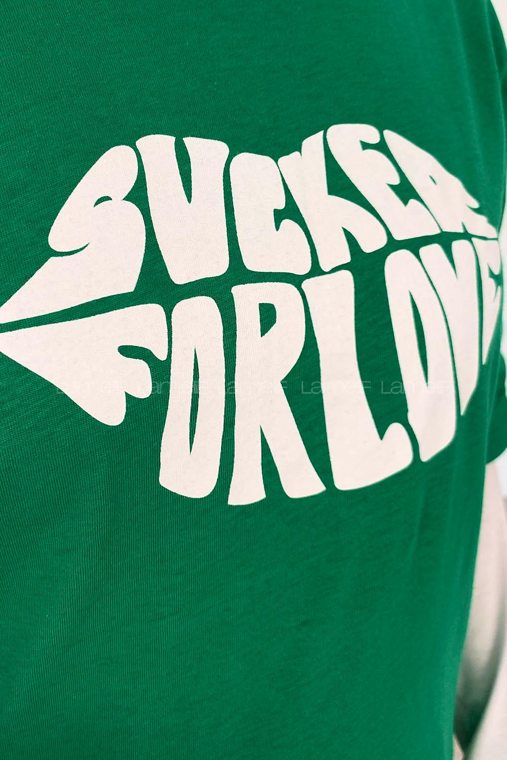 Green Crew Neck Short Arm Cotton Printed T-shirt