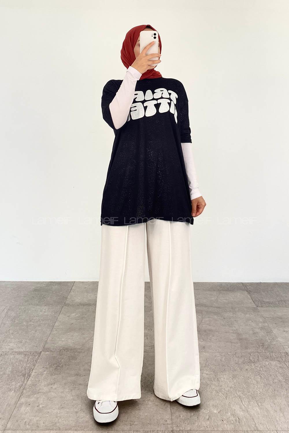 Black Crew Neck Short Arm Cotton Printed T-shirt