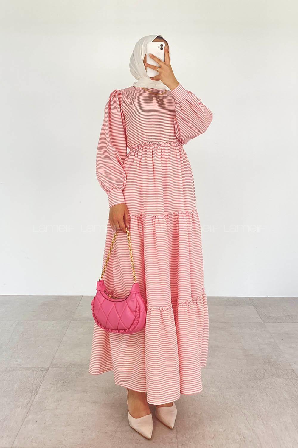 Rose Crew Neck Cotton Fabric Printed Dresess