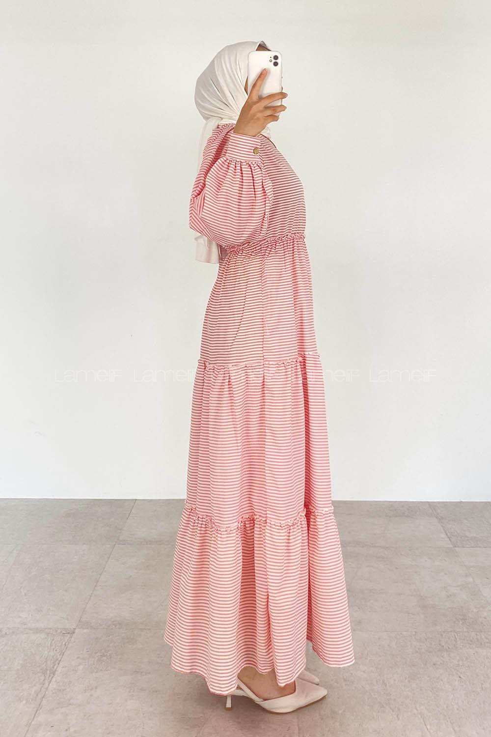 Rose Crew Neck Cotton Fabric Printed Dresess