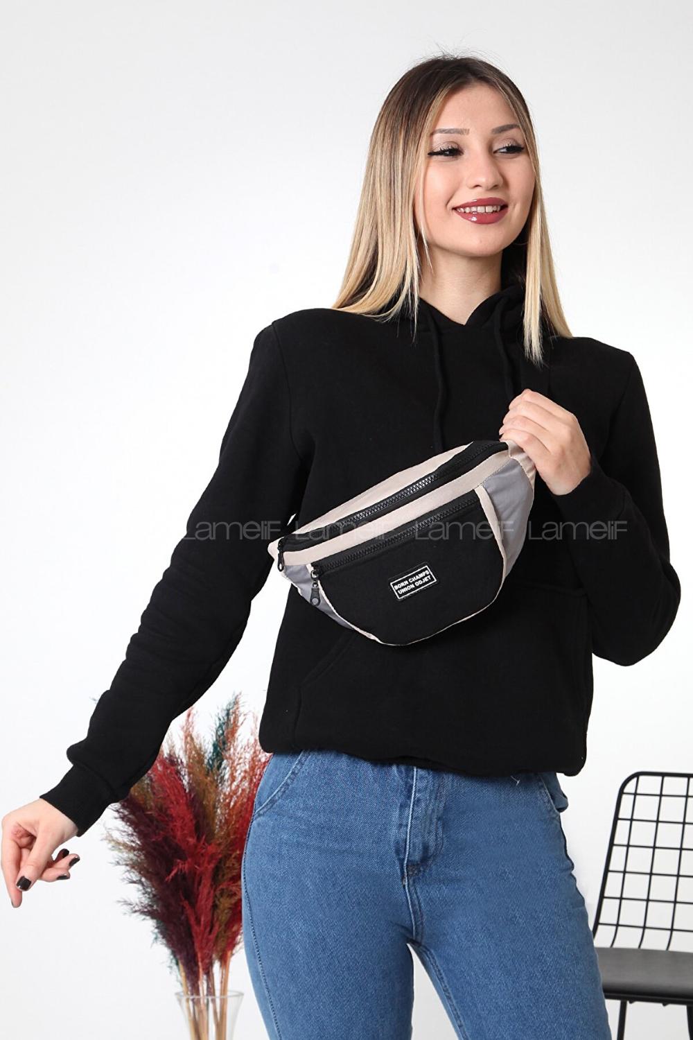 Bohemian Gray Buckle Skin Hand Bag Bag