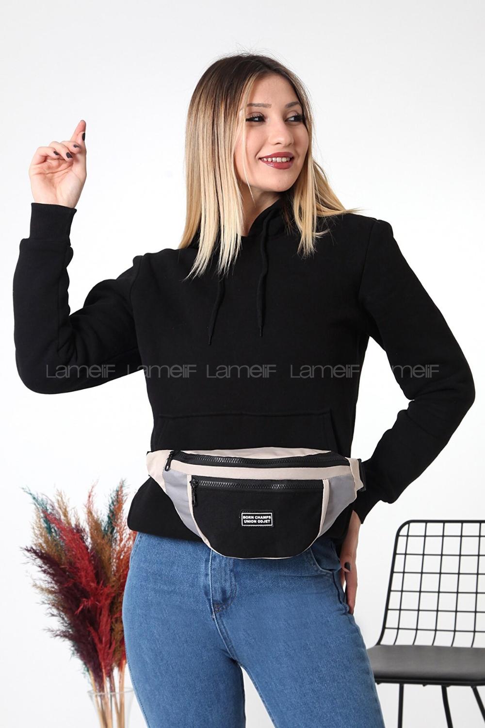 Bohemian Gray Buckle Skin Hand Bag Bag