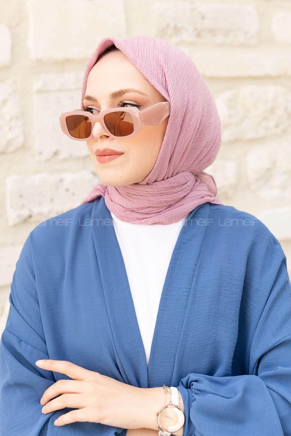 Powder Crepe Fabric Straight Scarf