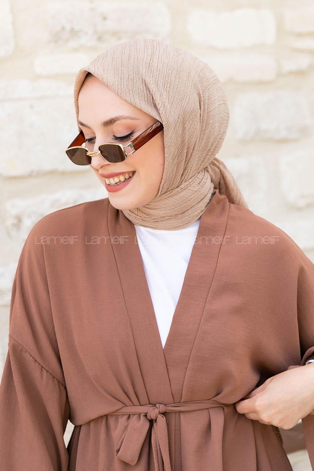 Stone Crepe Fabric Straight Scarf