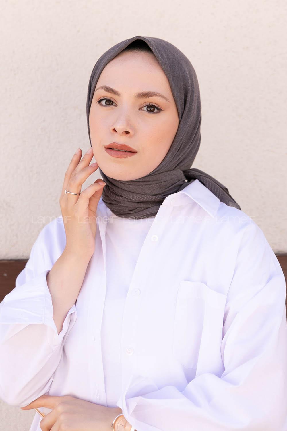 Modalamelif Pano Pamuk Esarp Füme