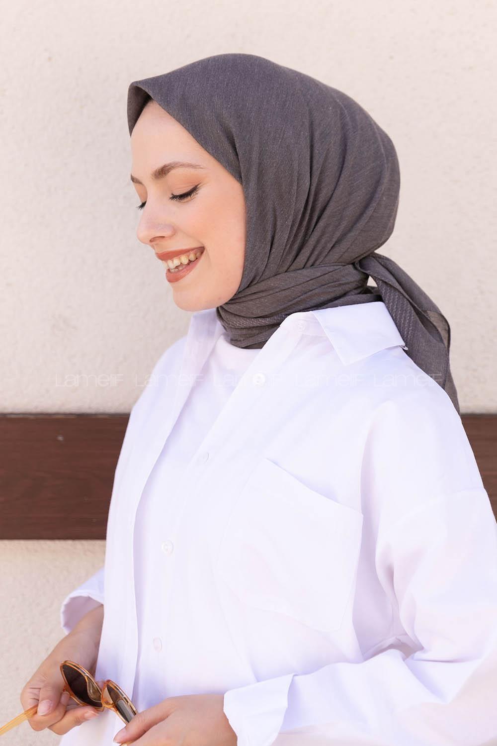 Modalamelif Pano Pamuk Esarp Füme