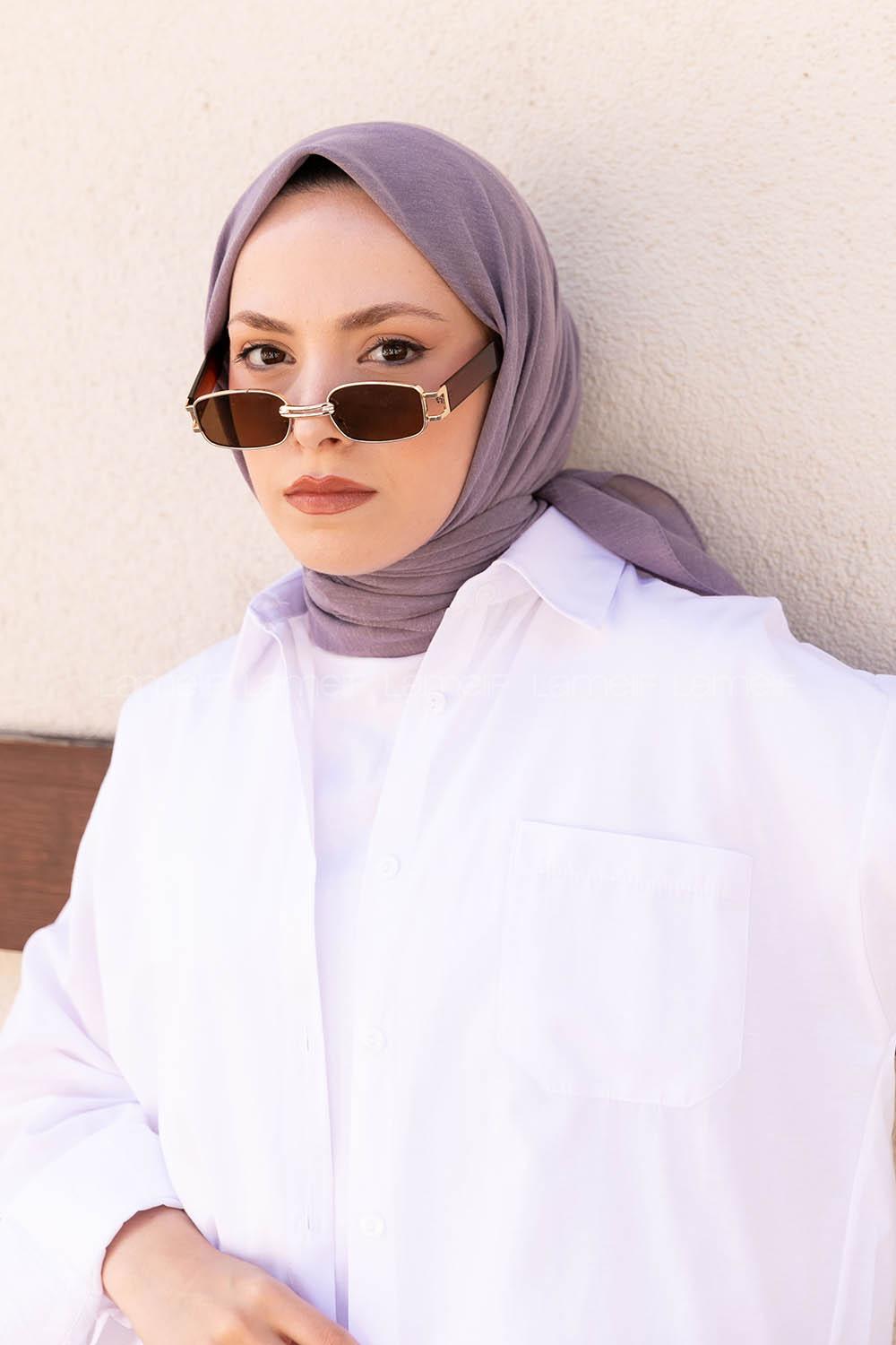 Modalamelif Pano Pamuk Eşarp Leylak