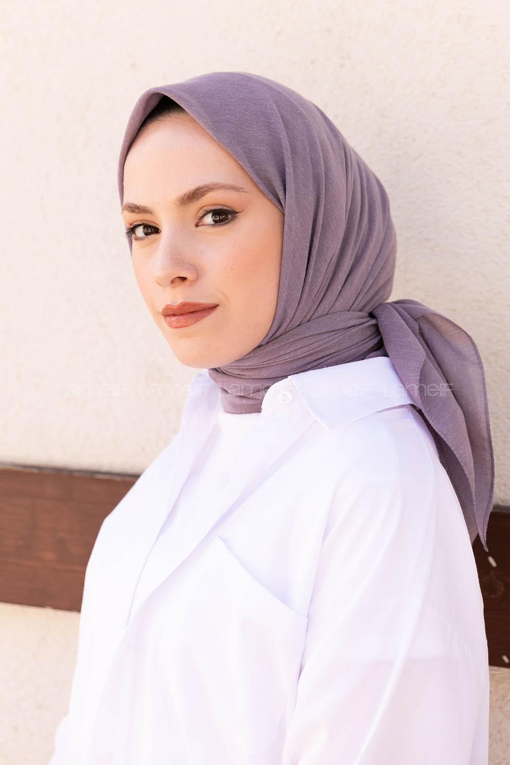 Modalamelif Pano Pamuk Eşarp Leylak