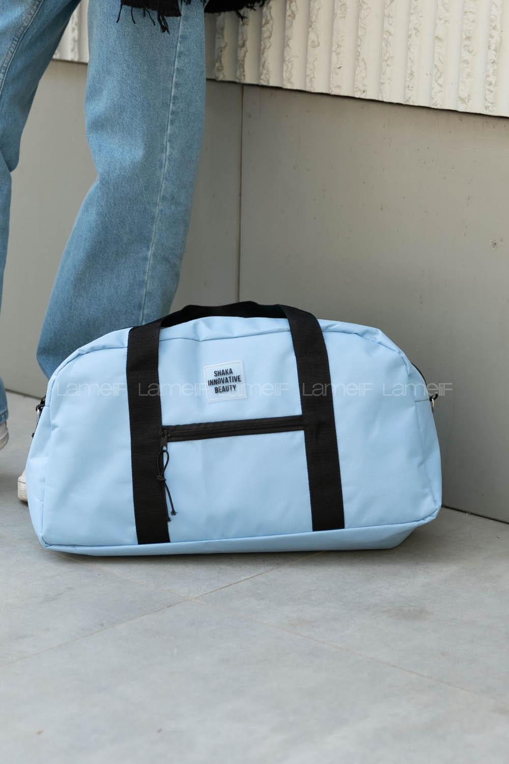 Ice Blue Buckle Skin Hand Bag Bag