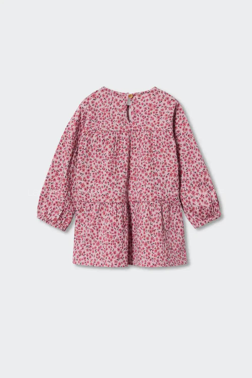 Rose Crew Neck Cotton Printed Dresess