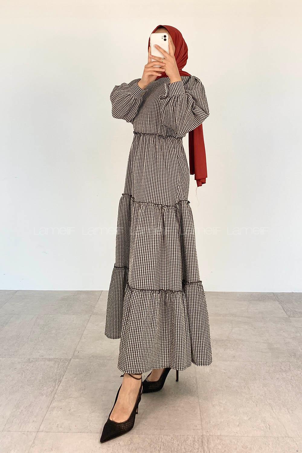 Black Crew Neck Cotton Printed Dresess