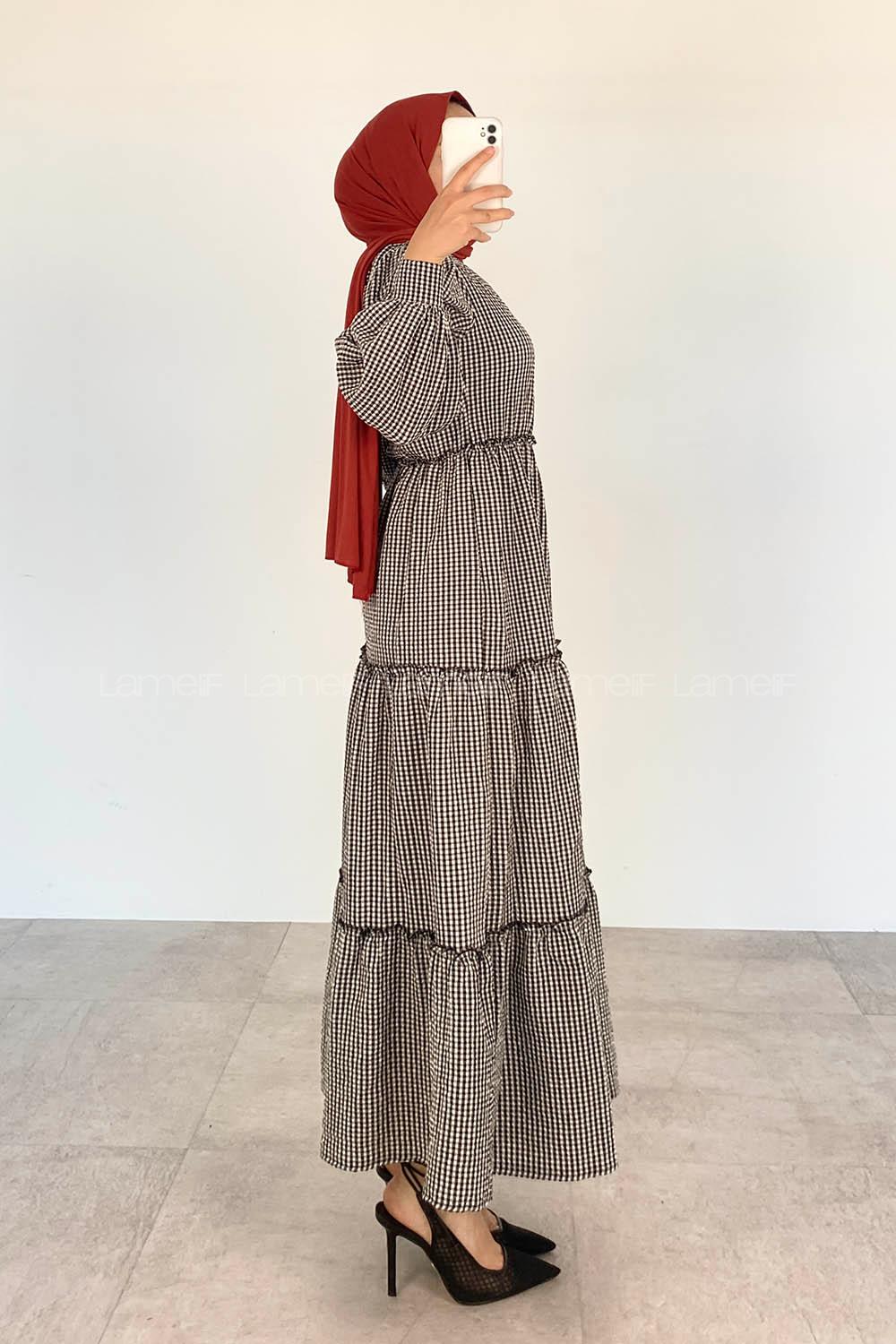 Black Crew Neck Cotton Printed Dresess