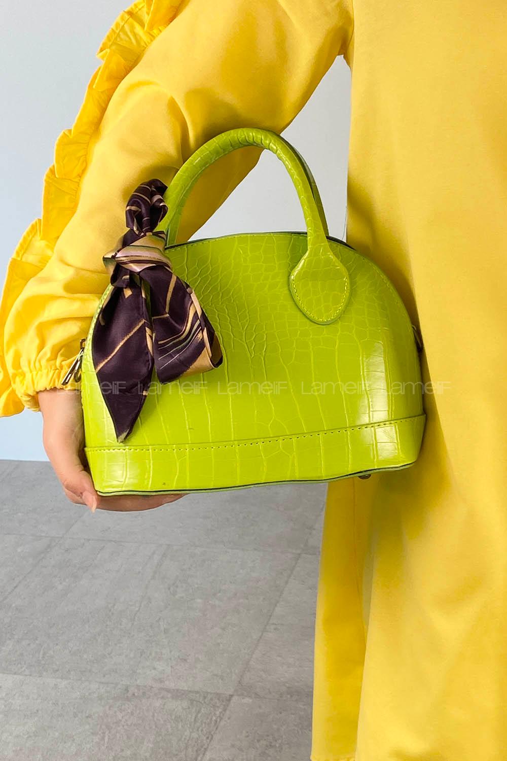 Pistachio Green With Suspenders Skin Hand Bag Bag
